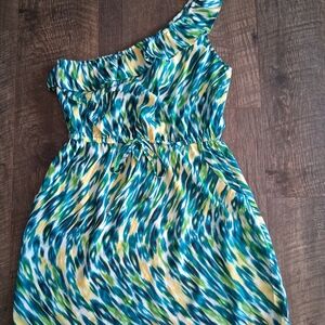 BeBop Vibrant Blue and Green Dress